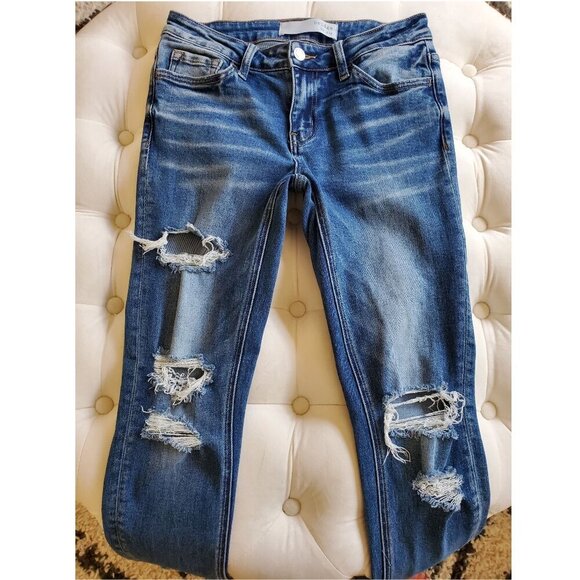 Buckle BRIDGE BY GLY Low Rise Ankle Skinny Stretch Jeans 26 Distressed - Picture 13 of 16